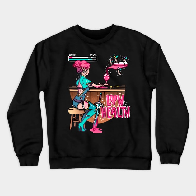 Low health Crewneck Sweatshirt by valexn-store